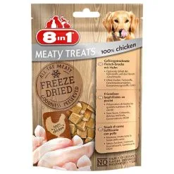 8in1 Freeze Dried Meaty Treats 100 % Blanc De Poulet Pour Chien 50 G