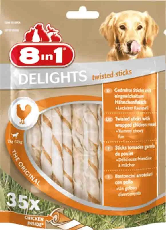 8in1 Delights Twisted Sticks XS Pour Chien X 35 3 8in1 Delights Twisted Sticks XS Pour Chien X 35