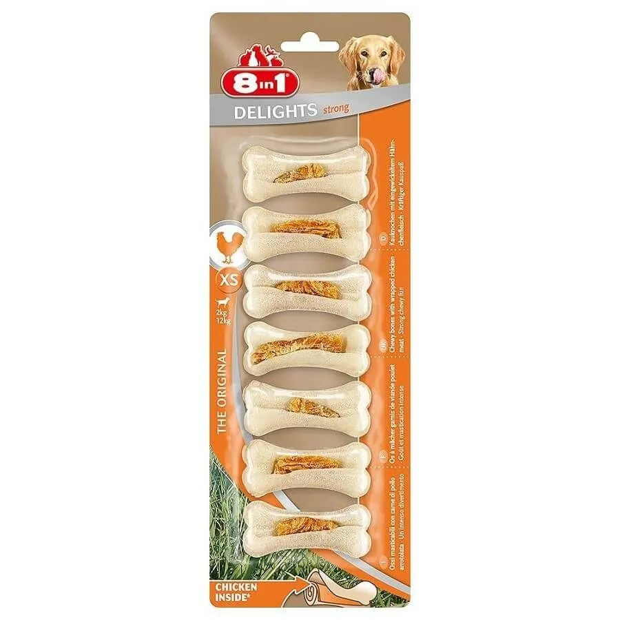 8in1 Friandises Os Delights Strong Chien XS 140 G 3 8in1 Friandises Os Delights Strong Chien XS 140 G