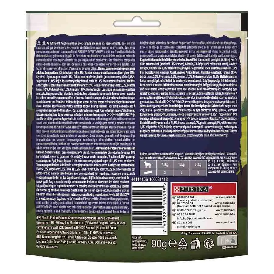 Adventuros Snack Chien Gibier 90 G 4 Adventuros Snack Chien Gibier 90 G – Image 2