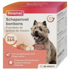 Beaphar Friandises Mini Graisse De Mouton Huile De Saumon Chien X80