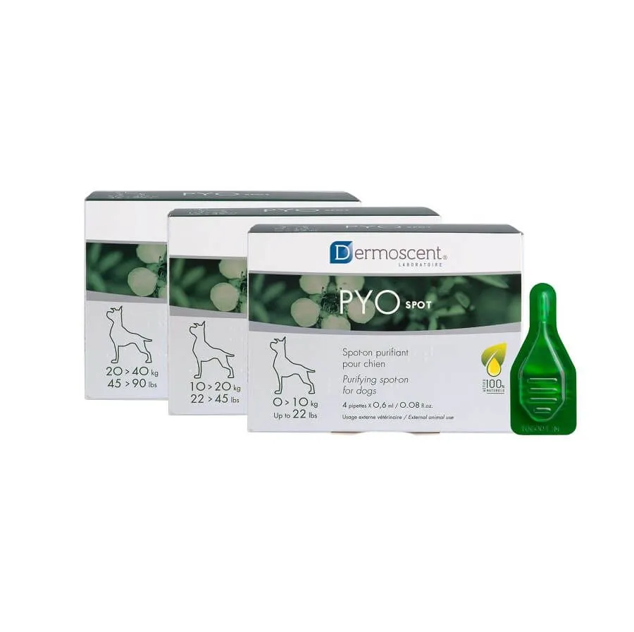 Dermoscent PYOspot Chien 20-40kg 4 Pipettes 3 Dermoscent PYOspot Chien 20-40kg 4 Pipettes