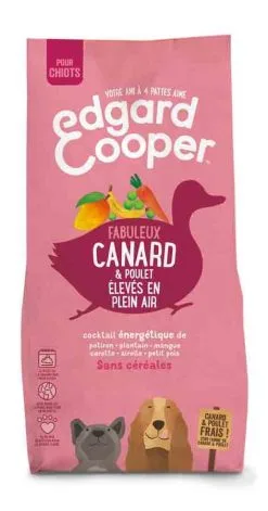 Edgard & Cooper Canard & Poulet Frais Sans Céréales Grand Chiot 12 Kg