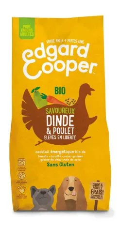 Edgard & Cooper Dinde & Poulet Frais Bio Chien Adulte 7 Kg