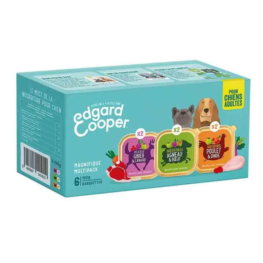 Edgard & Cooper Multipack Poulet Et Agneau Et Gibier Chien Adulte 6 X 100 G 3 Edgard & Cooper Multipack Poulet Et Agneau Et Gibier Chien Adulte 6 X 100 G