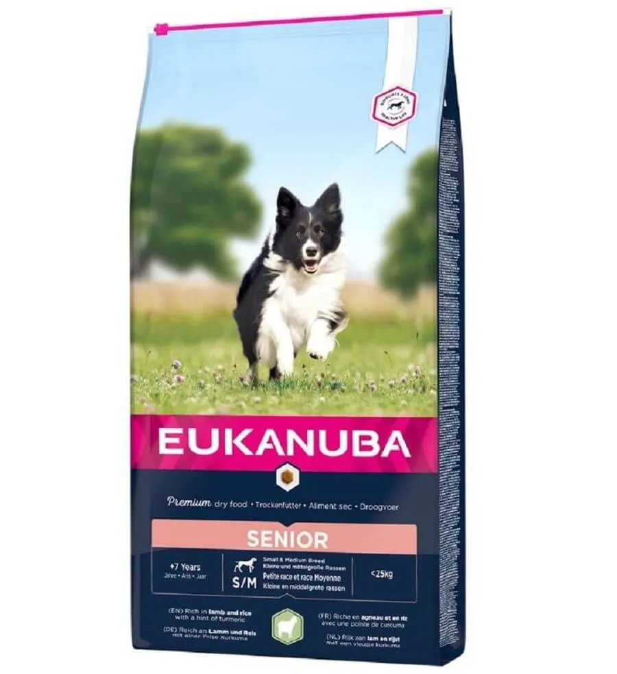 Eukanuba Senior Petite Et Moyenne Race Agneau & Riz 12 Kg