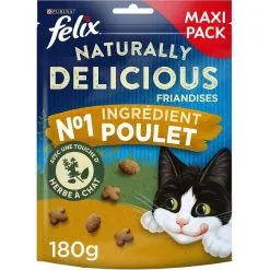Felix Naturally Delicious Poulet Herbe à Chat 180 G