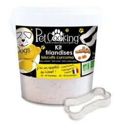 PetCooking Kit Friandises Biscuits Curcuma Pour Chien 400 G