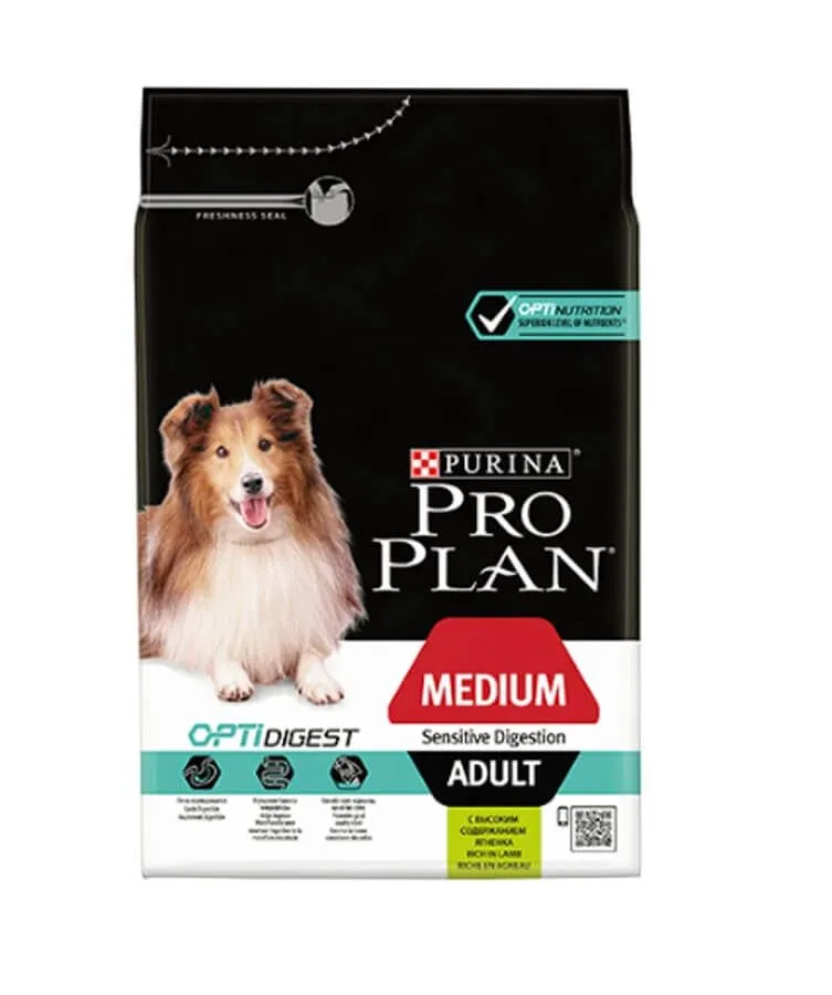 Purina ProPlan Chien Medium Adult Sensitive Digestion Agneau OPTIDIGEST 3 Kg 3 Purina ProPlan Chien Medium Adult Sensitive Digestion Agneau OPTIDIGEST 3 Kg