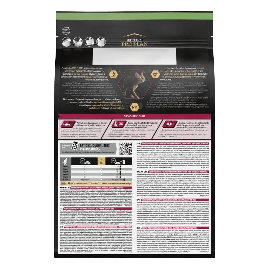 Purina Proplan Optisavour Chat Adult Sterilised Cabillaud Et Truite 3 Kg 7 Purina Proplan Optisavour Chat Adult Sterilised Cabillaud Et Truite 3 Kg – Image 5
