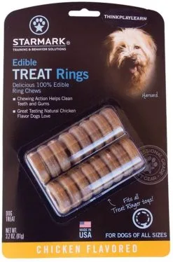 Starmark Friandise Edible Treat Rings Au Poulet
