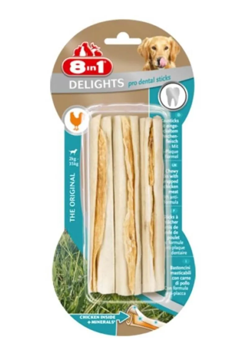 8in1 Delights Pro Dental Pour Chien 3 Sticks 3 8in1 Delights Pro Dental Pour Chien 3 Sticks