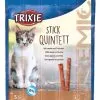 Trixie Premio Stick Quintett Agneau & Dinde Chat 5 X 5 G -nourriture pour chien Ventes 2023 trixie premio anti hairball avec agneau et dinde en stick pour chat 20 grs
