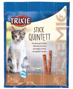 Trixie Premio Stick Quintett Agneau & Dinde Chat 5 X 5 G