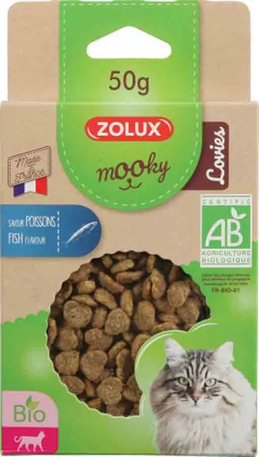 Zolux Mooky Bio Chat Lovies Poissons 50 G 3 Zolux Mooky Bio Chat Lovies Poissons 50 G